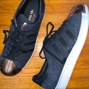 Adidas Originals Black Metallic Superstars